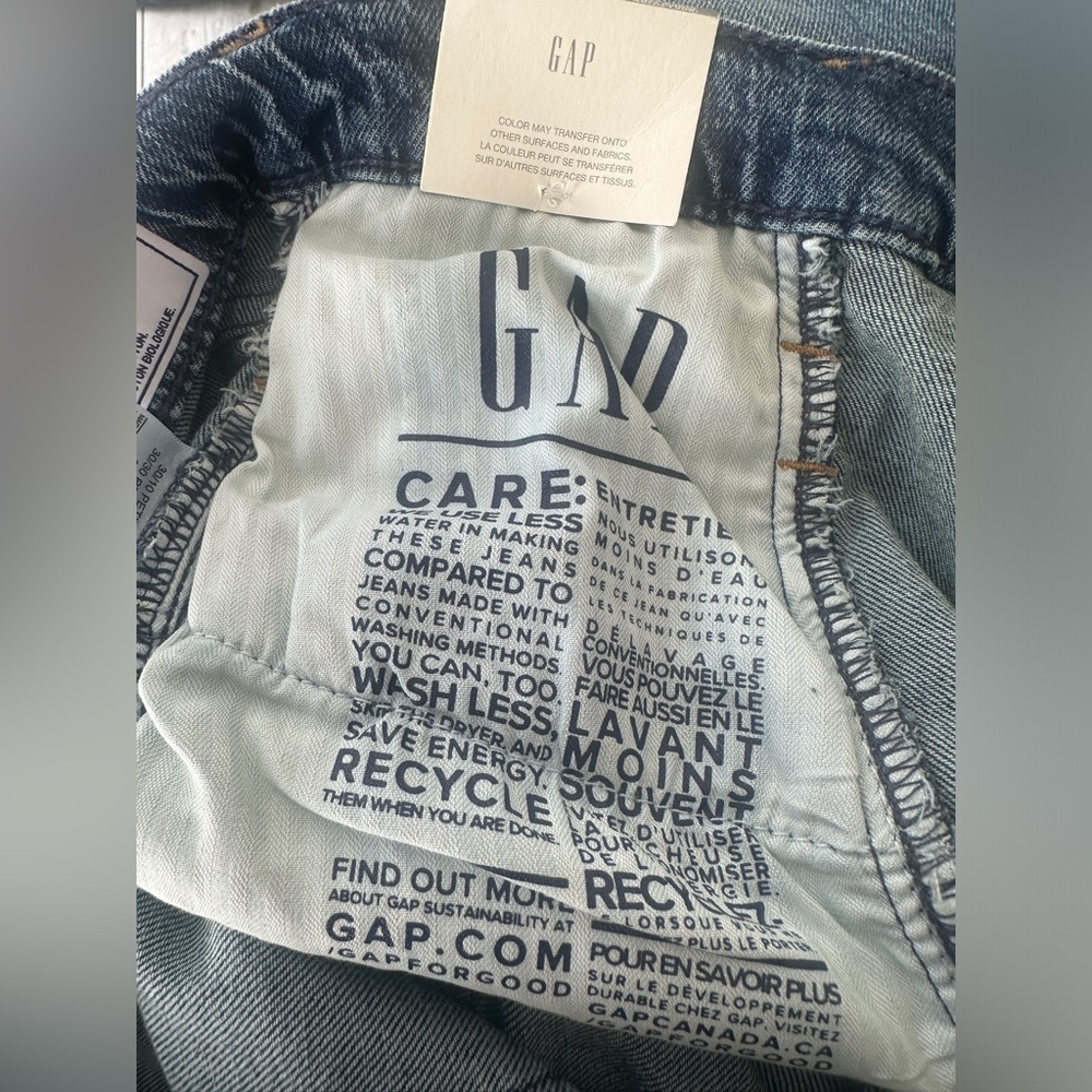NWT- Gap 90’s Loose Low Rise - Straight Leg - Mid Wash Denim - Size 30/10P - Picture 12 of 12